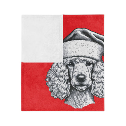 Santa Paws Poodle Velveteen Microfiber Blanket
