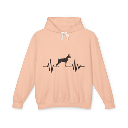 My Heart Beats For Dobermans Unisex Lightweight Hoodie
