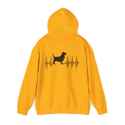My Heart Beats For Basset Hounds Unisex Hoodie