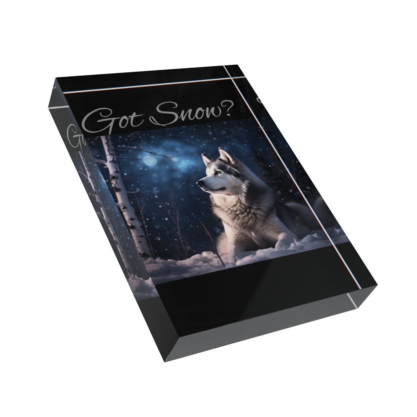 Got Snow? Acrylic Photo Block
