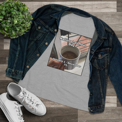 National Coffee Day Women's Short Sleeve Crewneck Tee