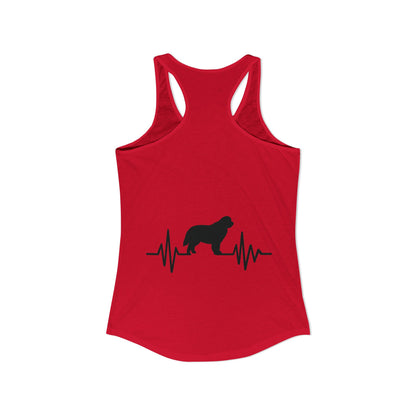 My Heart Beats For Newfies Women's Racerback Tank
