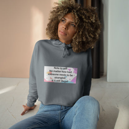 Note to Self Women's Crop Hoodie