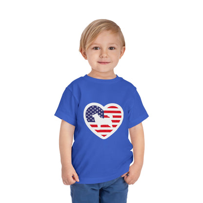 Malamute Flag Toddler Unisex Short Sleeve Crewneck Tee