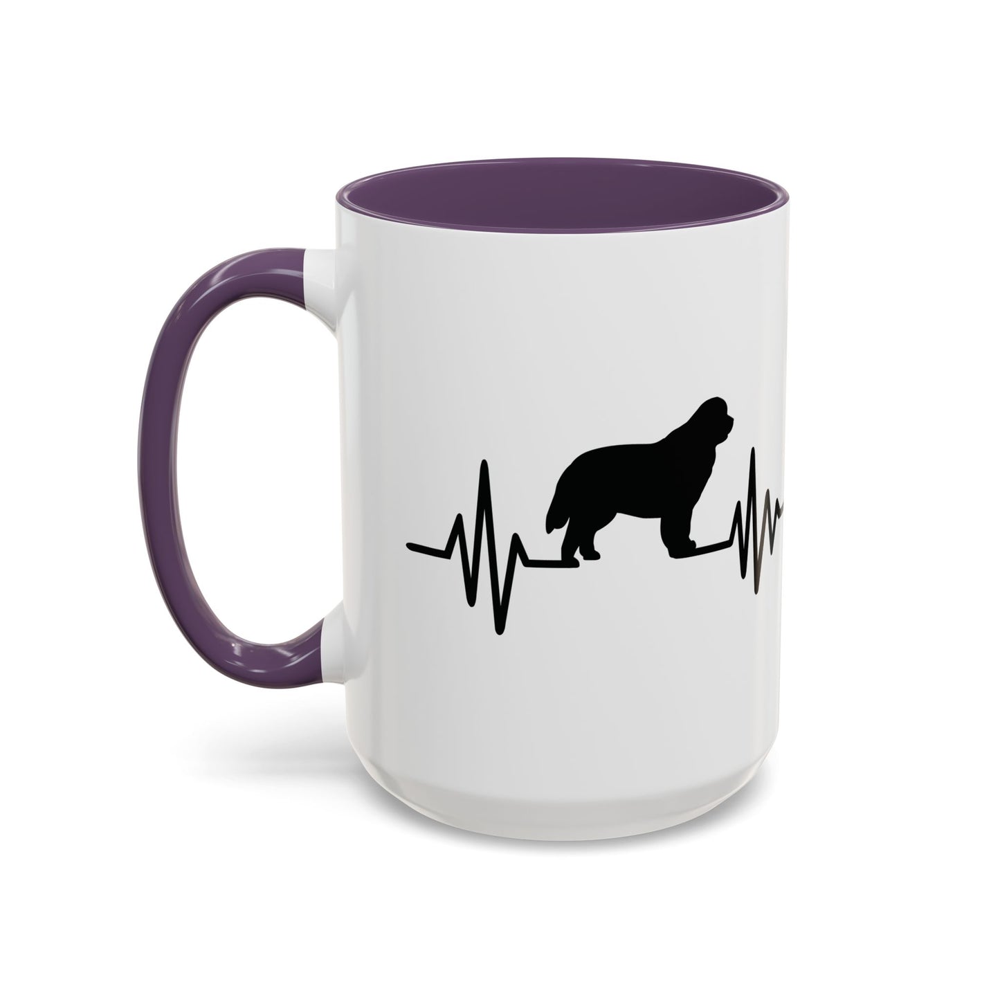 My Heart Beats For Newfies 2-Tone Coffee Mug