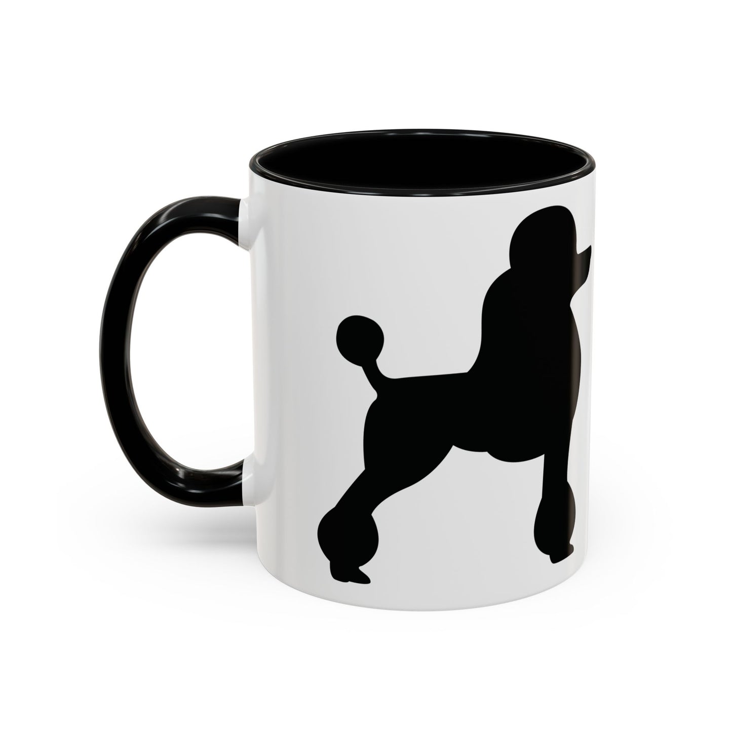 Poodle Silhouette 2-Tone Coffee Mug