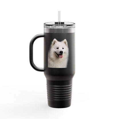 Samoyed Head Insulated Travel Mug