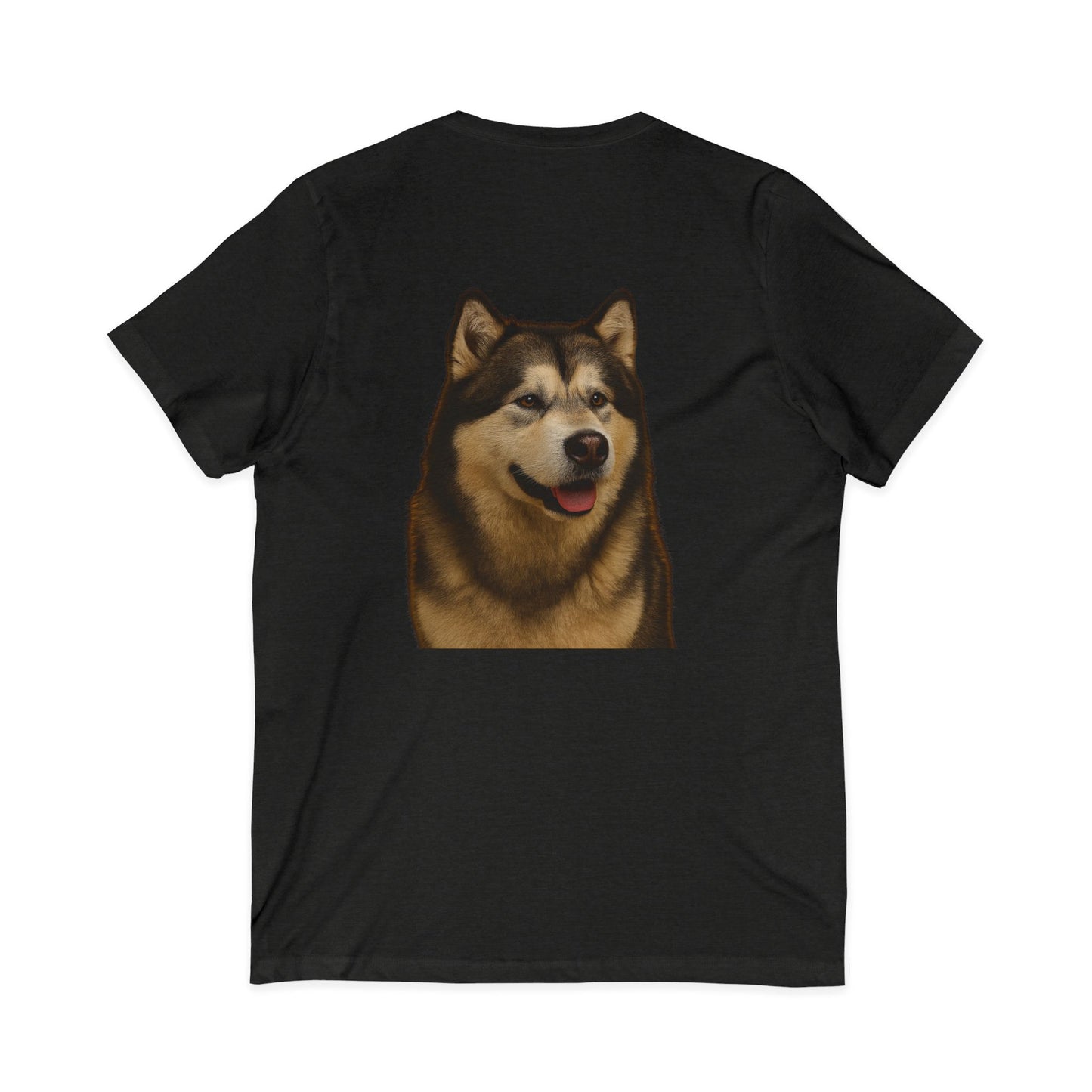 Malamute Head Unisex Short Sleeve V-Neck Tee