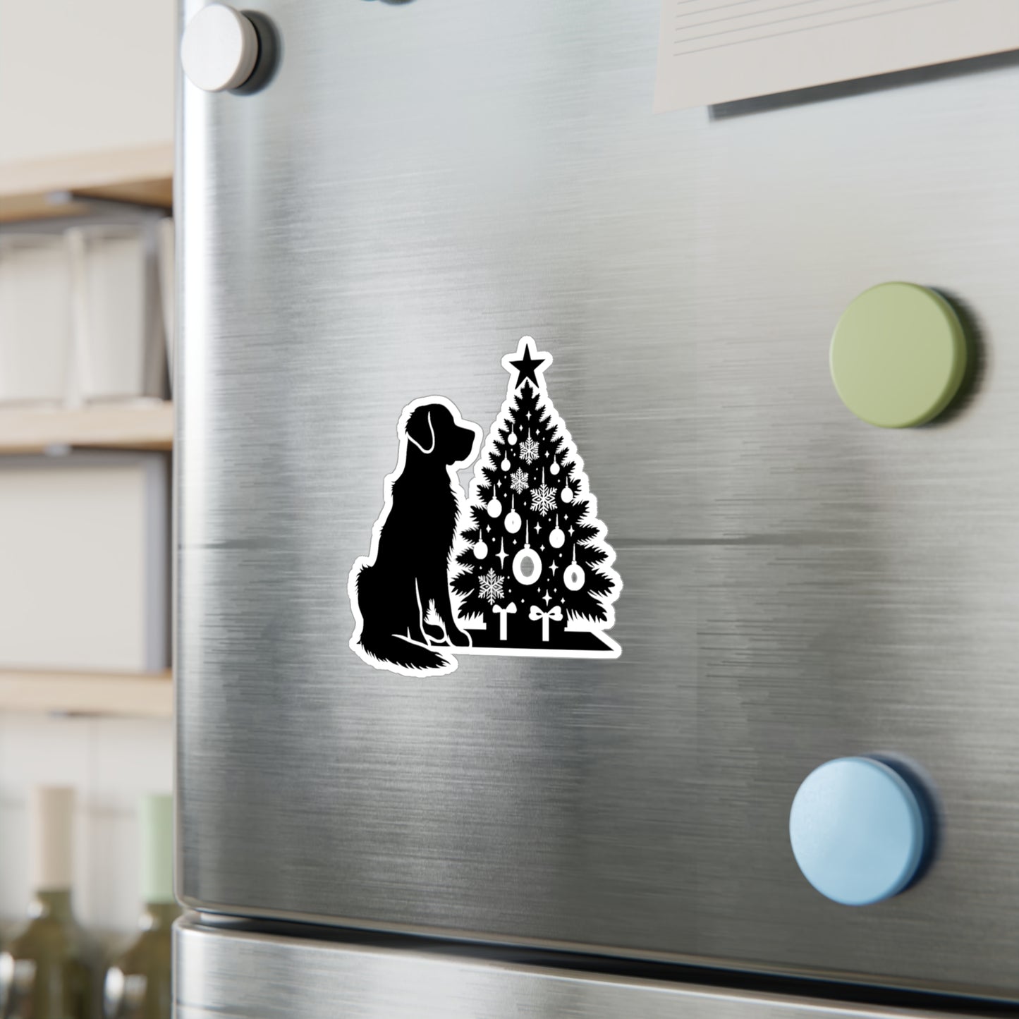 Golden Christmas Tree Vinyl Decal