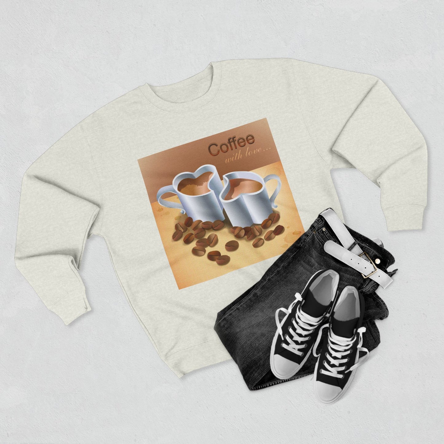 Coffee With Love Unisex Crewneck Sweatshirt