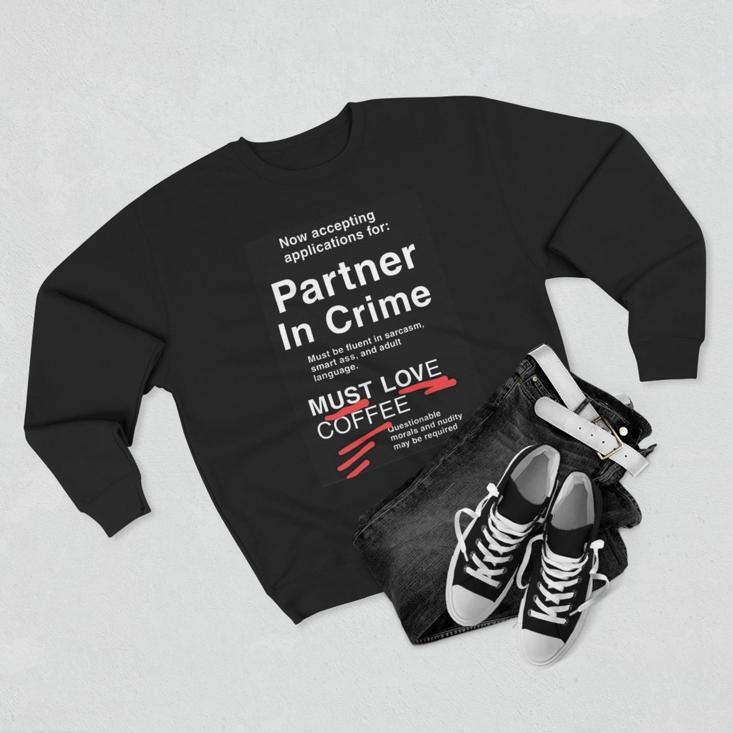 Partner In Crime Unisex Crewneck Sweatshirt