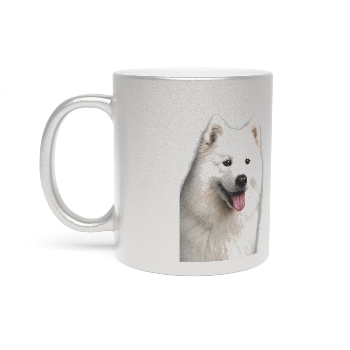 Samoyed Head Metallic Coffee Mug
