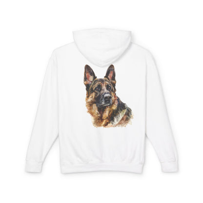German Shepherd Head Unisex Lightweight Hoodie