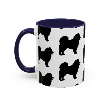 Samoyed Silhouette 2-Tone Coffee Mug