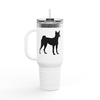 Basenji Silhouette Insulated Travel Mug