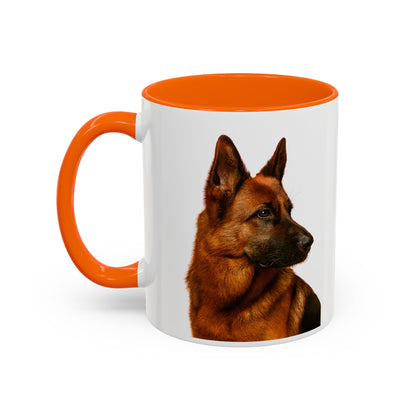 German Shepherd Head 2-Tone Coffee Mug