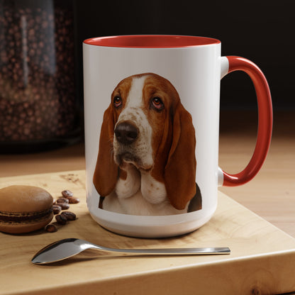 Basset Head 2-Tone Coffee Mug