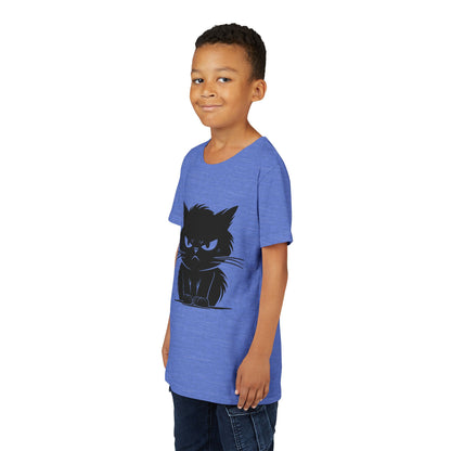 Angry Cat Youth Unisex Short Sleeve Crewneck Tee