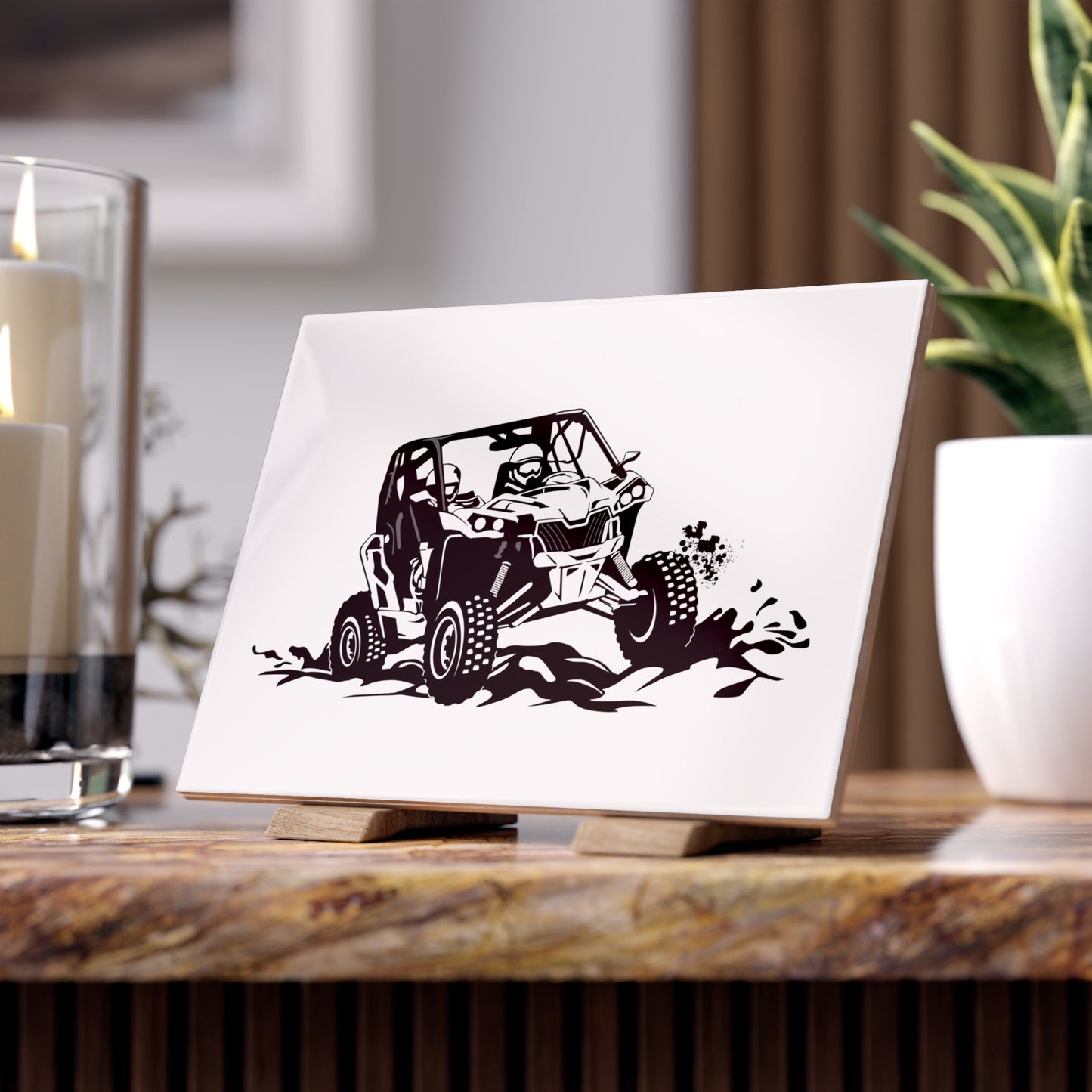 Slingin' Mud Side By Side Ceramic Photo Tile