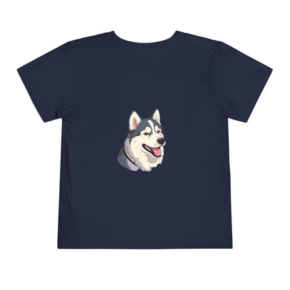 Malamute Head Toddler Unisex Short Sleeve Crewneck Tee
