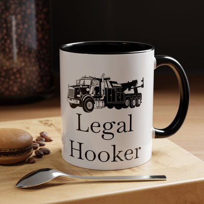 Legal H**ker Heavy Tow Truck 2-Tone Coffee Mug