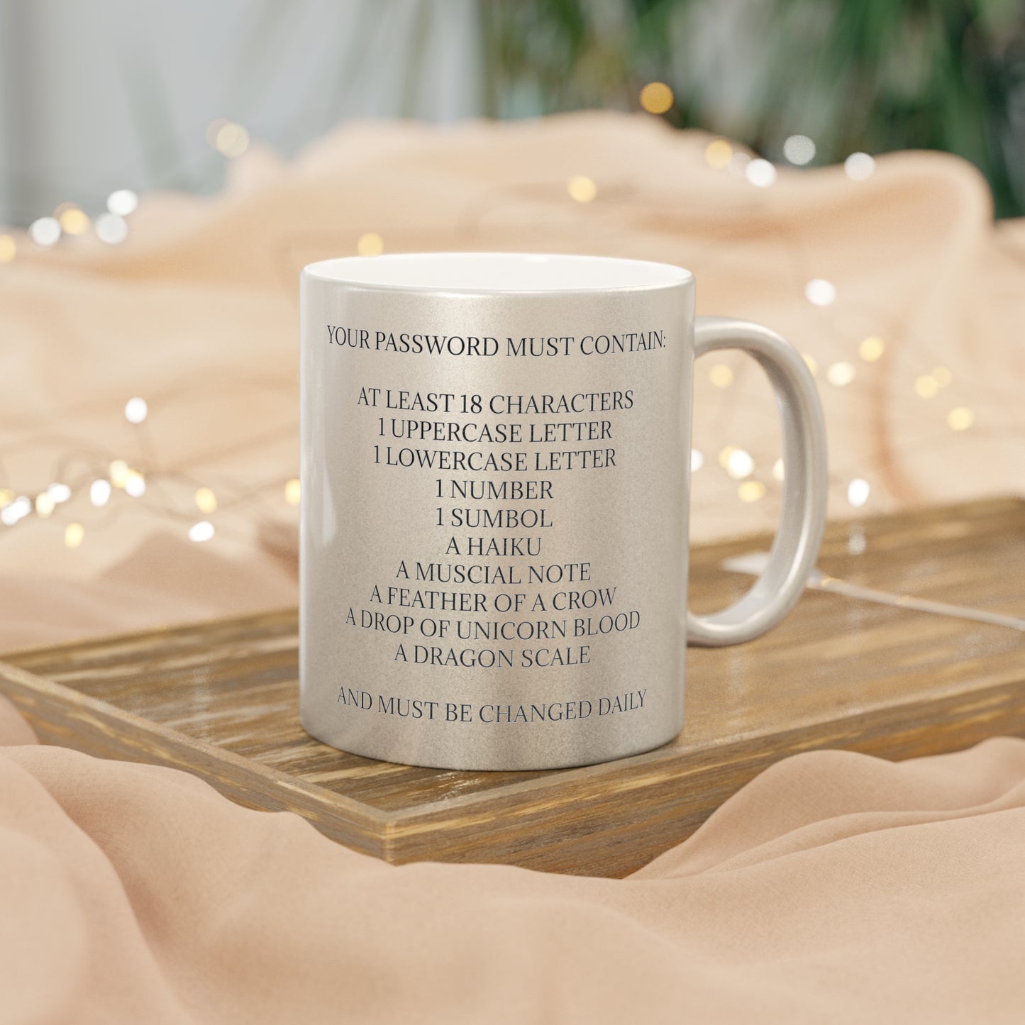 Password Metallic Coffee Mug