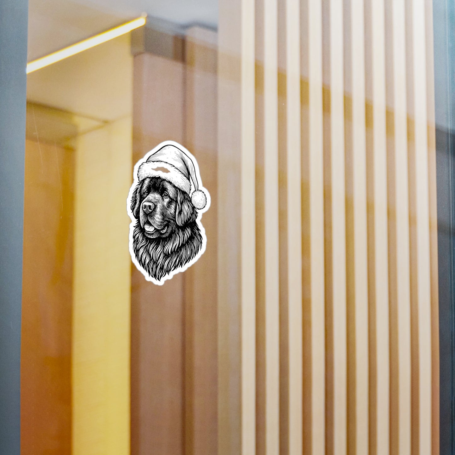 Santa Paws Newfie Vinyl Decal