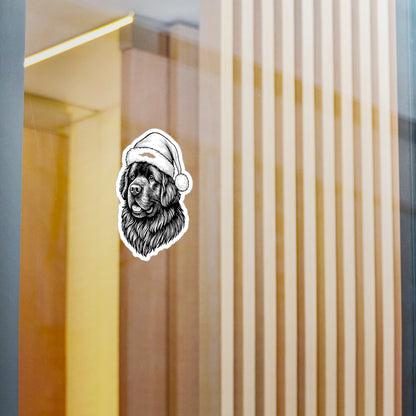 Santa Paws Newfie Vinyl Decal