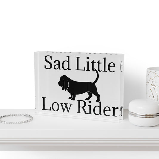 Sad Little Low Rider Acrylic Photo Block
