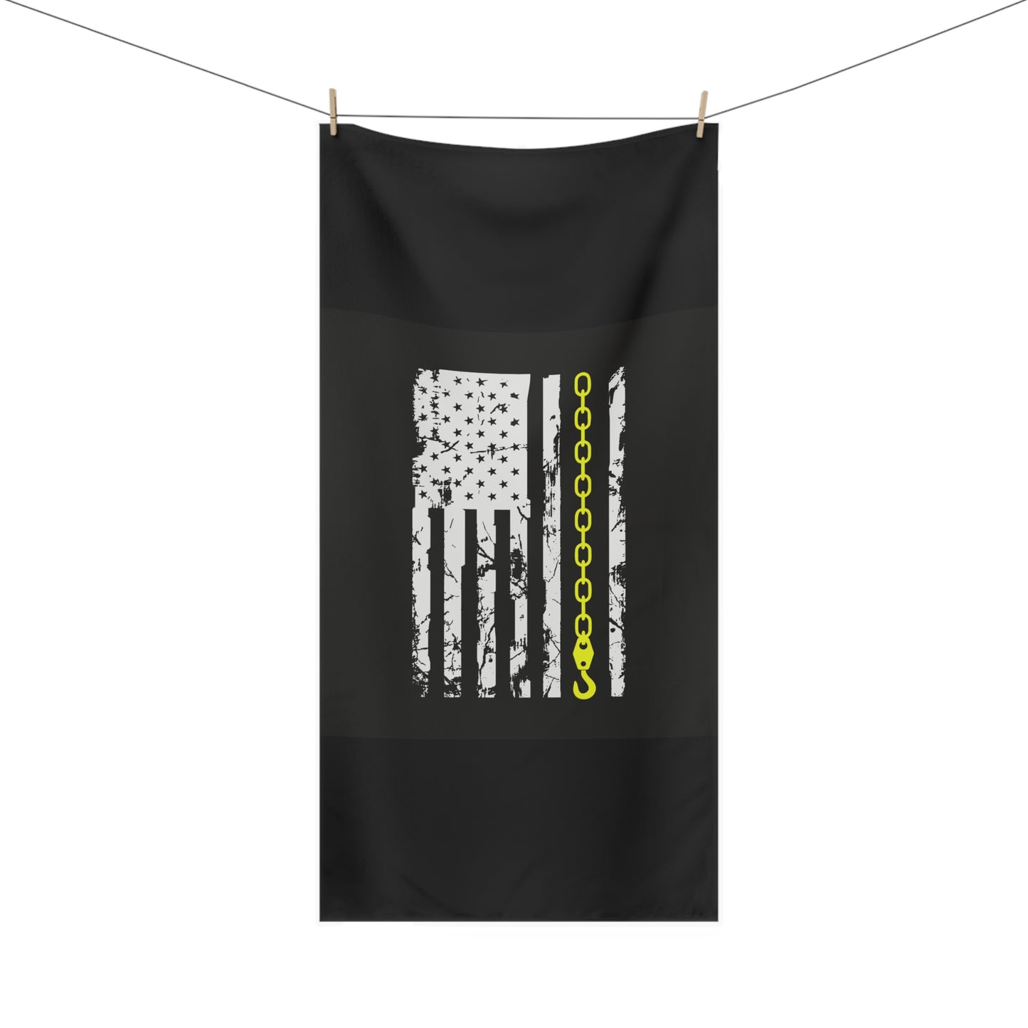 Thin Yellow Line Mink-Cotton  Beach Towel