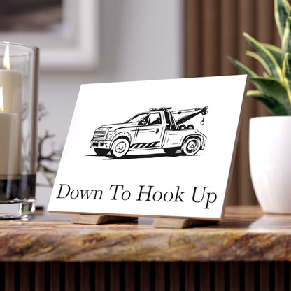 Down To Hook Up Ceramic Photo Tile