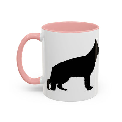German Shepherd Silhouette 2-Tone Coffee Mug
