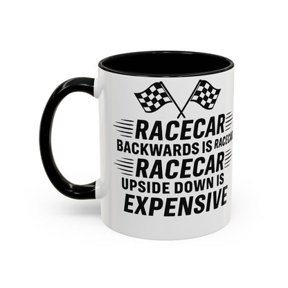 Racecar Backwards 2-Tone Coffee Mug
