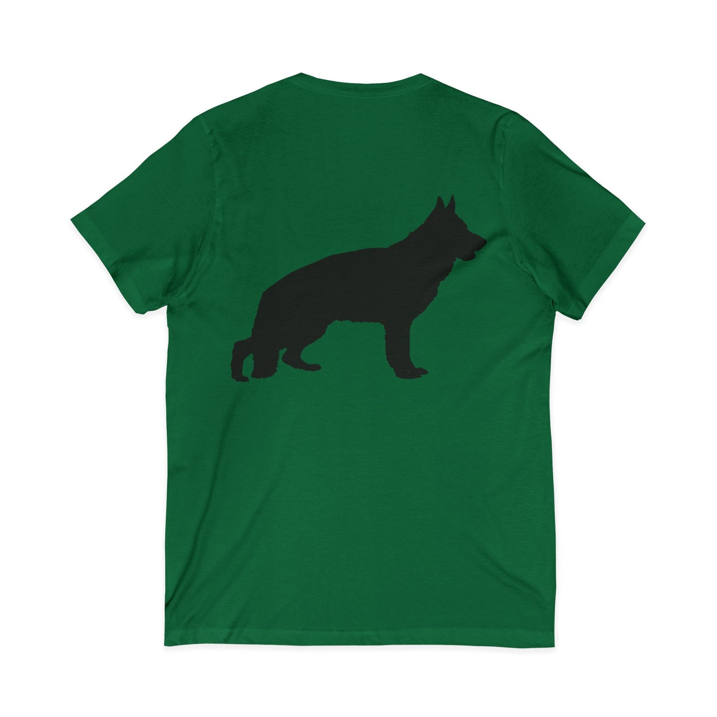 German Shepherd Silhouette Unisex Short Sleeve V-Neck Tee