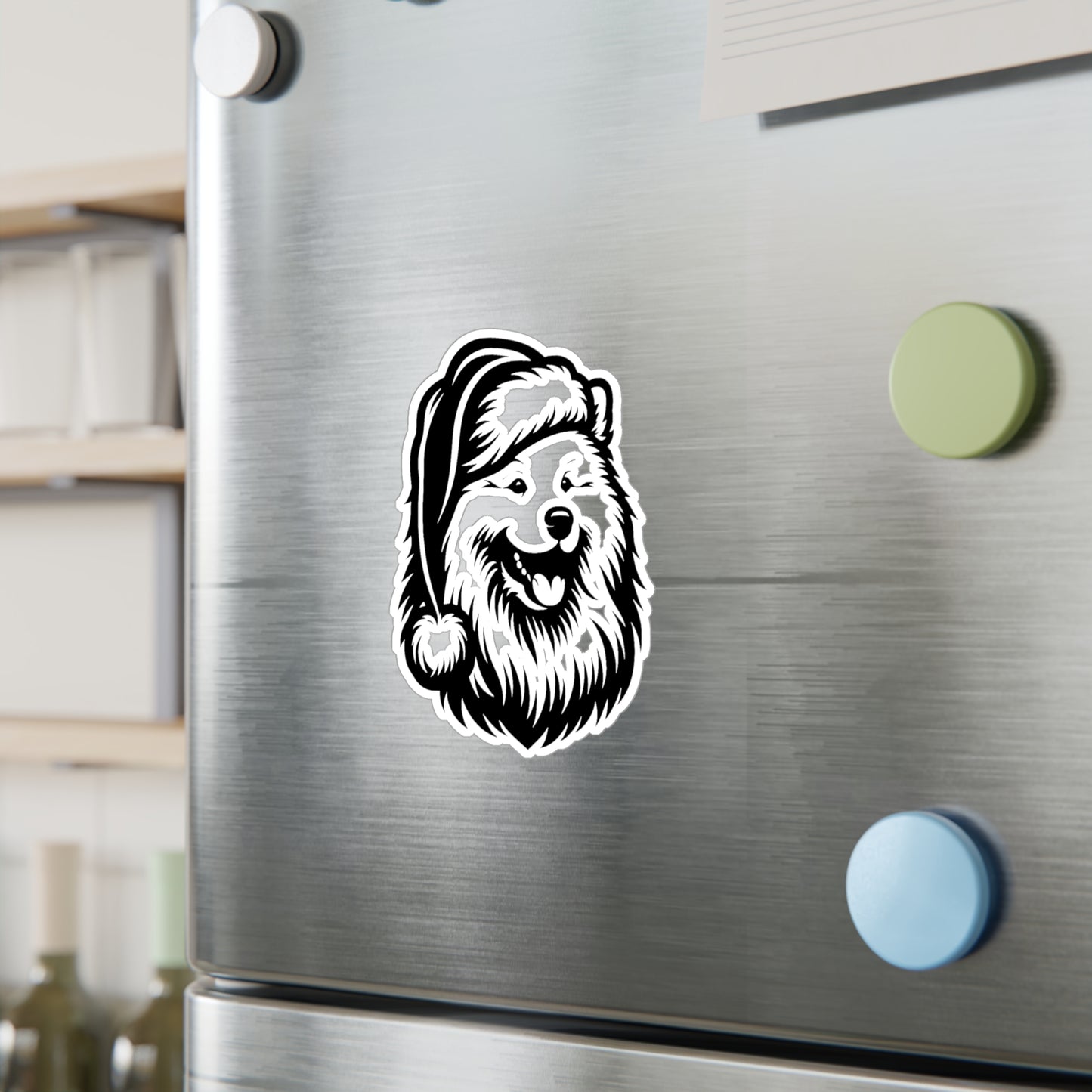 Santa Paws Samoyed Vinyl Decal