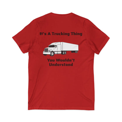 Trucking Thing Unisex Short Sleeve V-Neck Tee