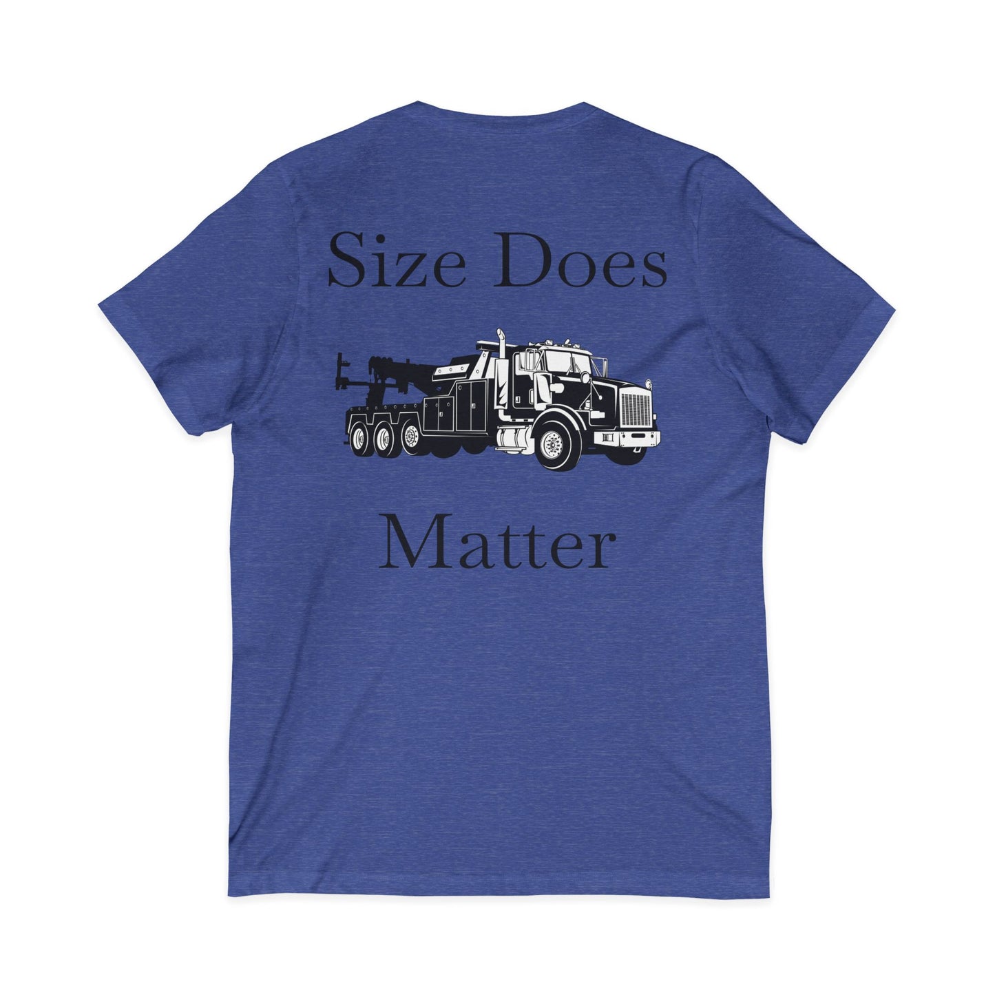 Size Does Matter Unisex Short Sleeve V-Neck Tee