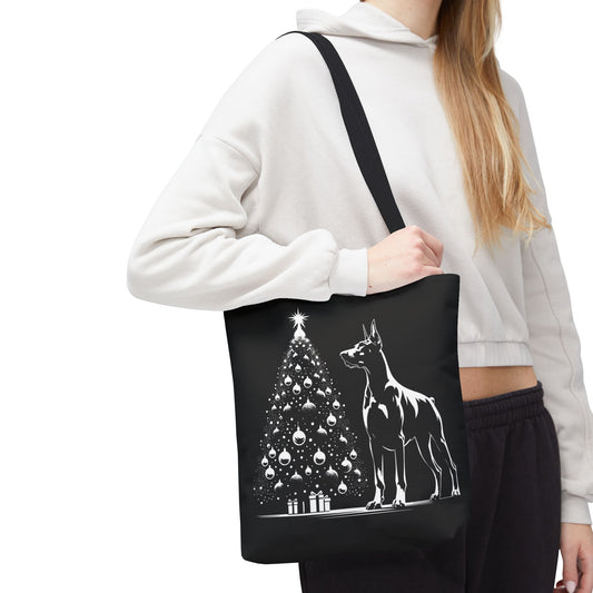 Doberman Christmas Tree Tote Bag
