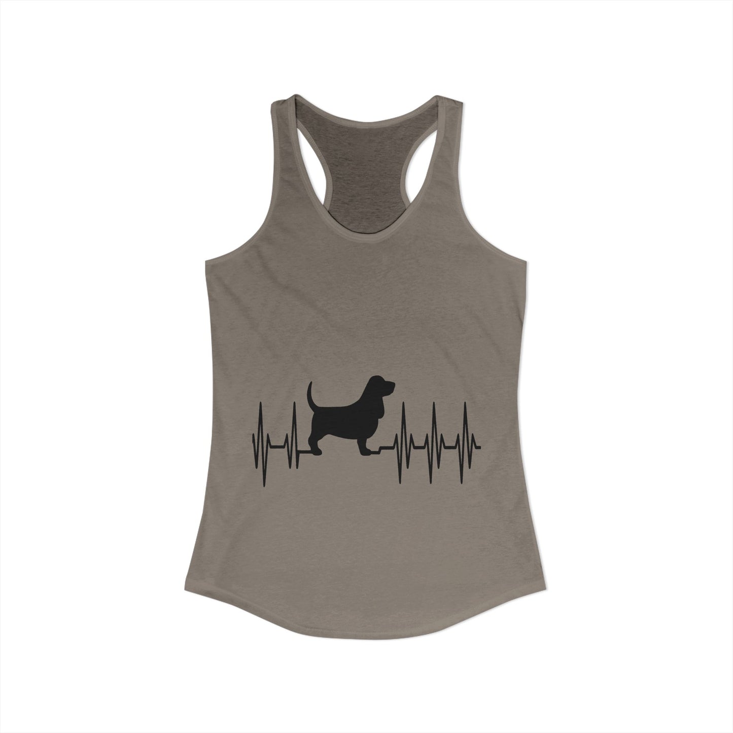 My Heart Beats For Bassets Women's Racerback Tank