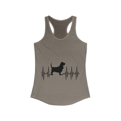 My Heart Beats For Bassets Women's Racerback Tank