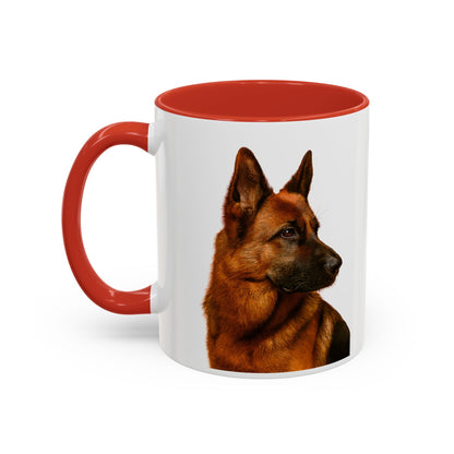 German Shepherd Head 2-Tone Coffee Mug