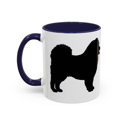 Samoyed Silhouette 2-Tone Coffee Mug