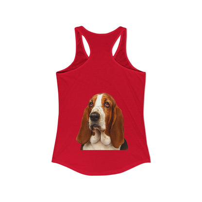 Basset Head Women's Racerback Tank