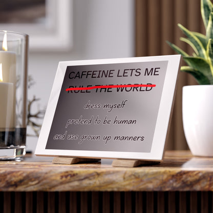 Caffeine Lets Me Ceramic Photo Tile