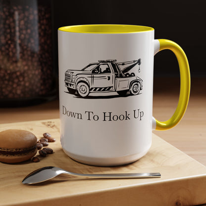 Down To Hook Up 2-Tone Coffee Mug