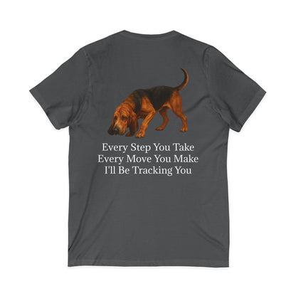 Tracking You Unisex Short Sleeve V-Neck Tee