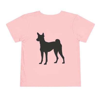 Basenji Silhouette Toddler Unisex Short Sleeve Crewneck Tee