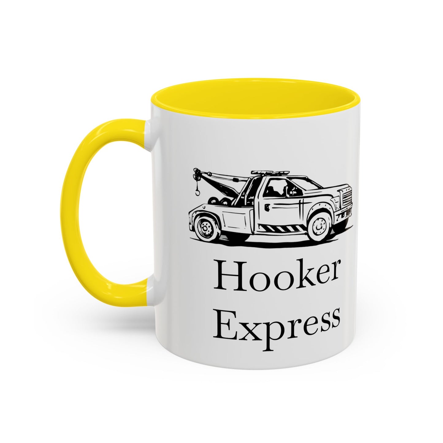 H**ker Express Wheel Lift Tow Truck 2-Tone Coffee Mug