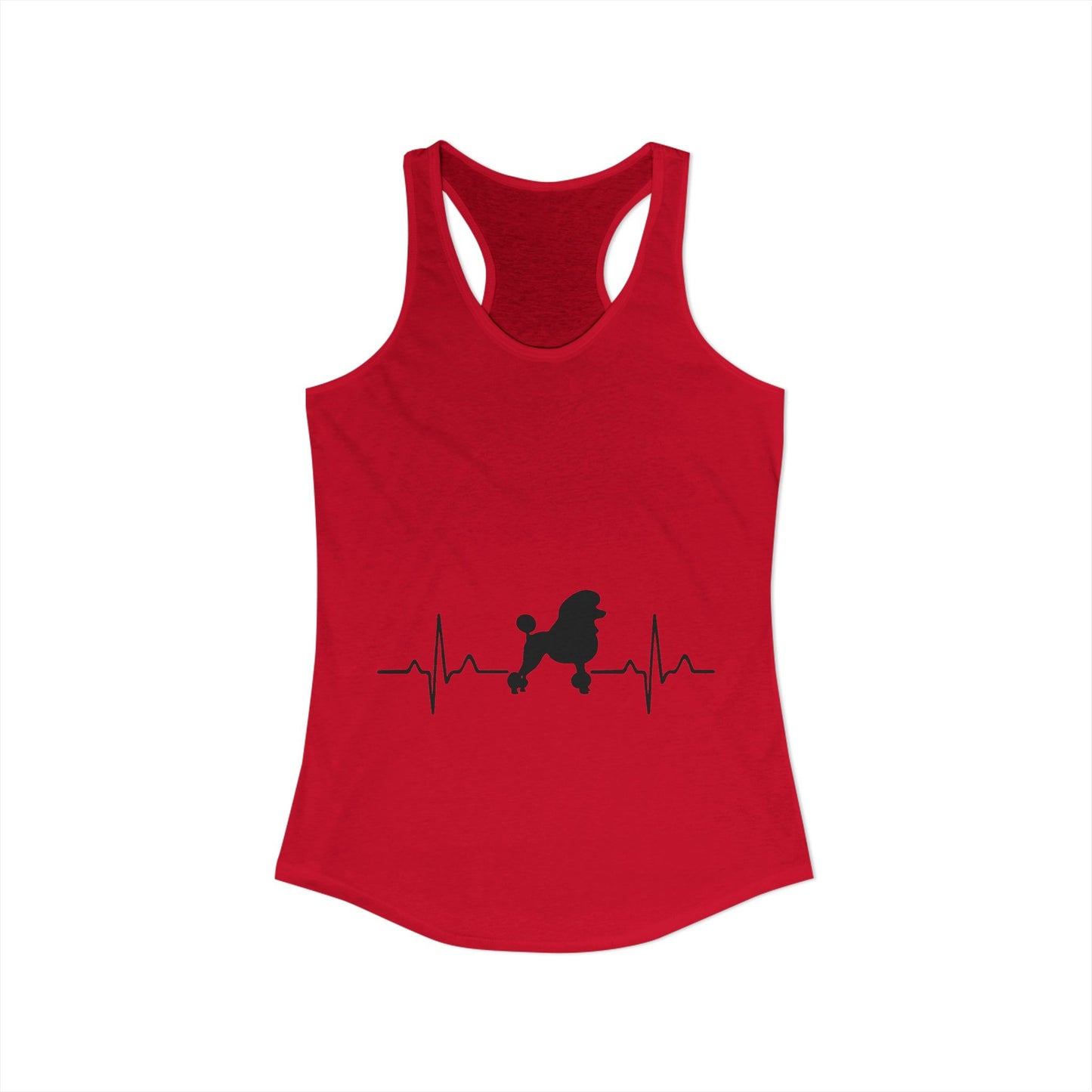 My Heart Beats For Poodles Women's Racerback Tank