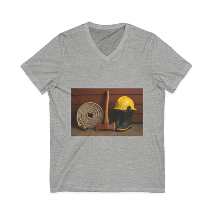Fire/Rescue Appreciation Unisex Short Sleeve V-Neck Tee